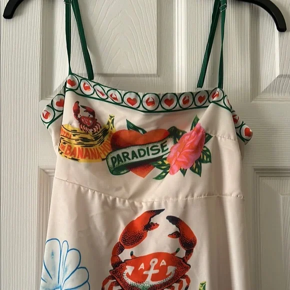 Colorful Tropical Print Maxi Dress - Picture 2 of 8